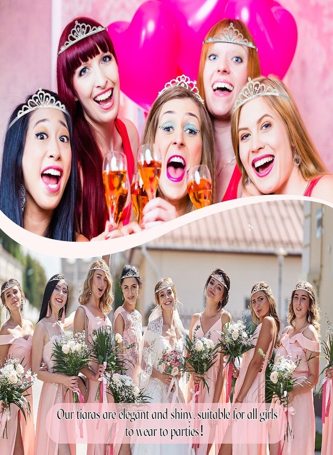 Remuuly 12 Pcs Princess Tiara for Women Silver Queen Tiara Rhinestone Hair Accessories, Princess Headbands Bulk for Bridal Wedding Birthday Prom Christmas Party, with Comb(Regal) - Image 4